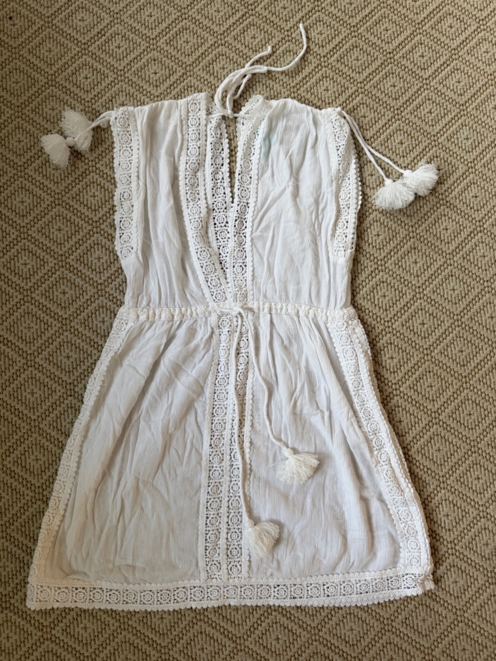 Melissa Odabash White Lace-Trim Coverup